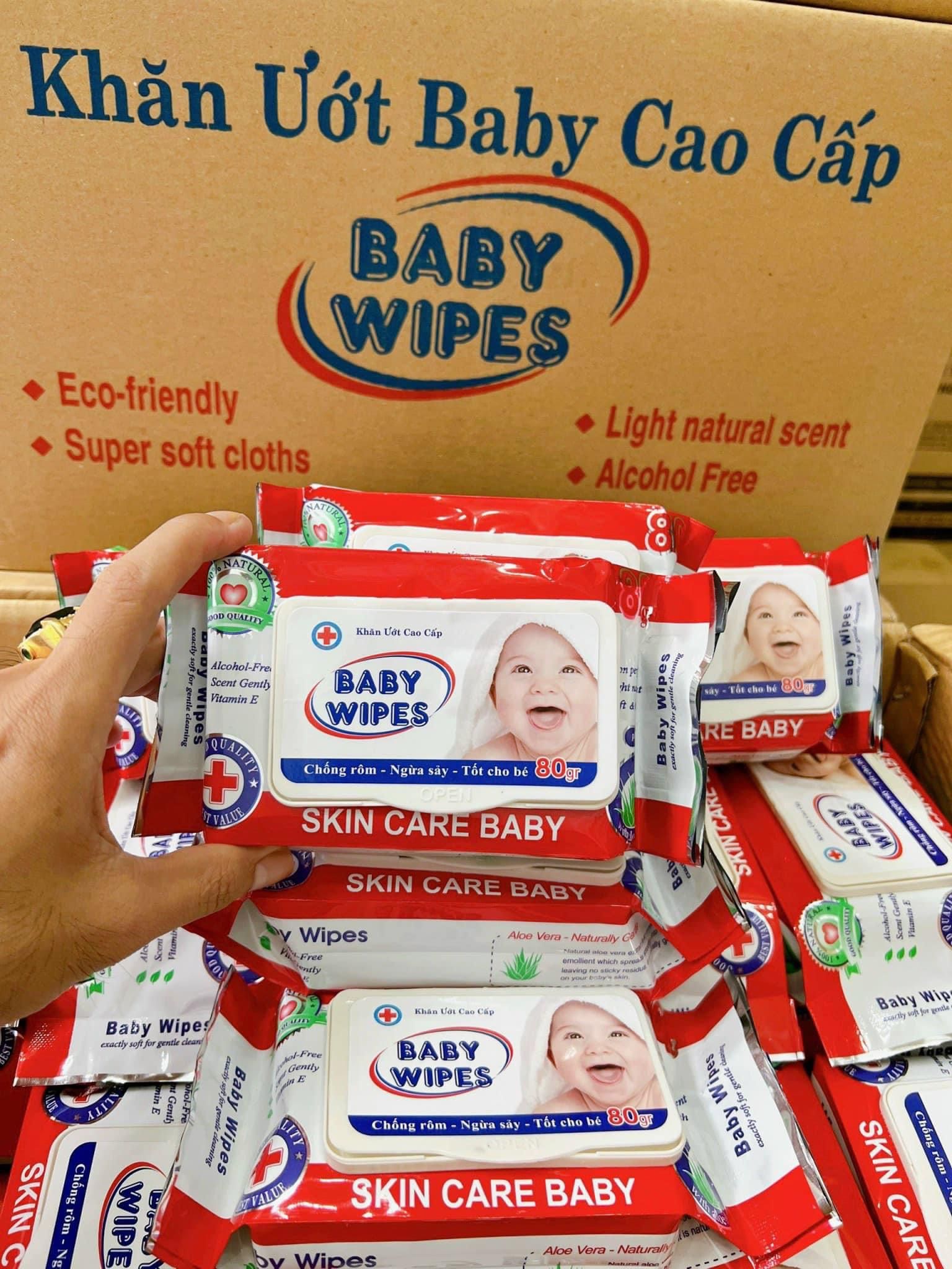 KHĂN ƯỚT BABY WIPES KHÔNG MÙI - BÁN TỪ 10 GÓI 